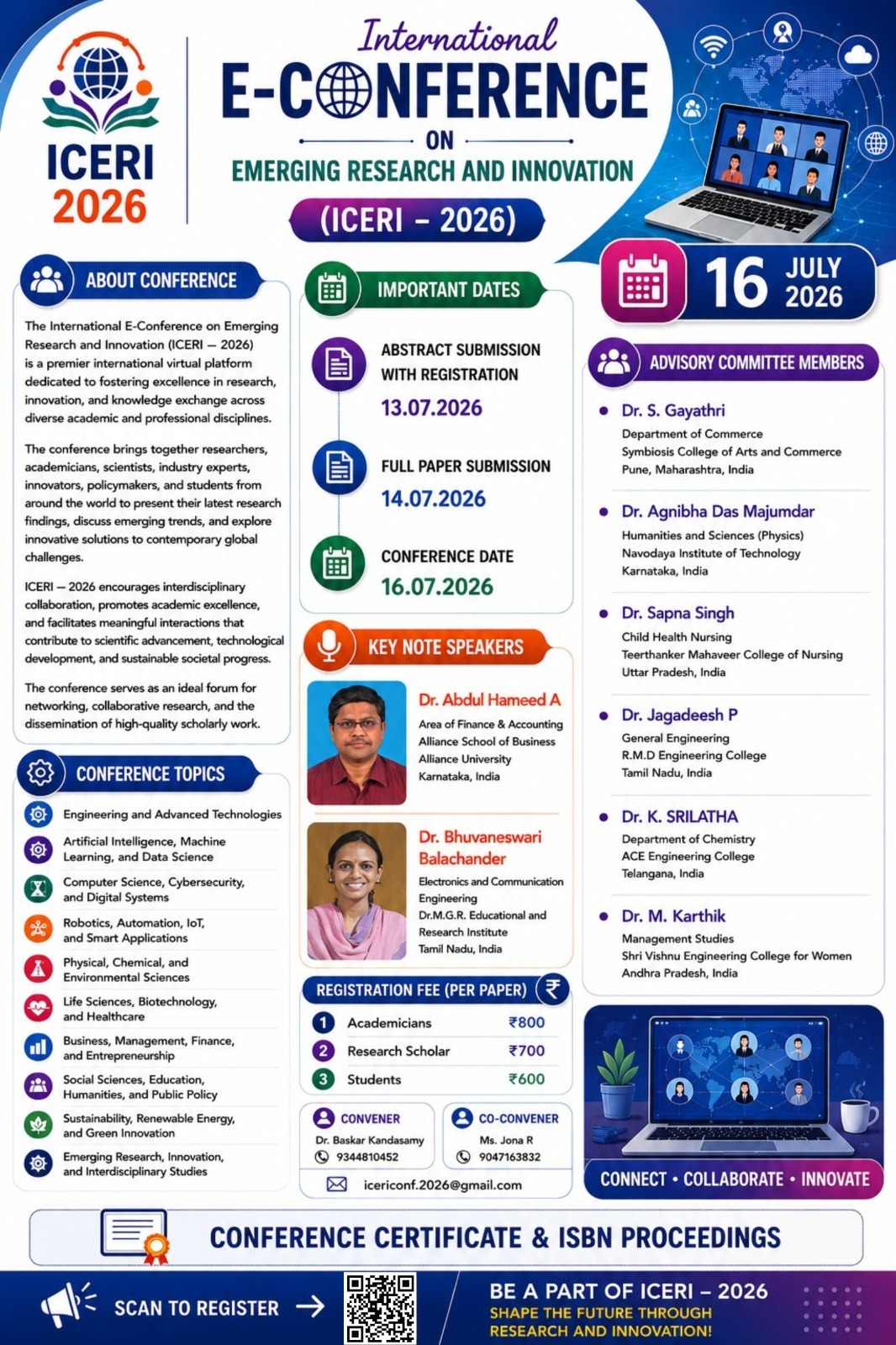ICERI 2026 conference brochure image